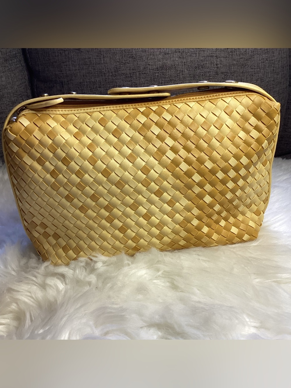 Woven Satchel/ Pouch/ Make up Handbag
